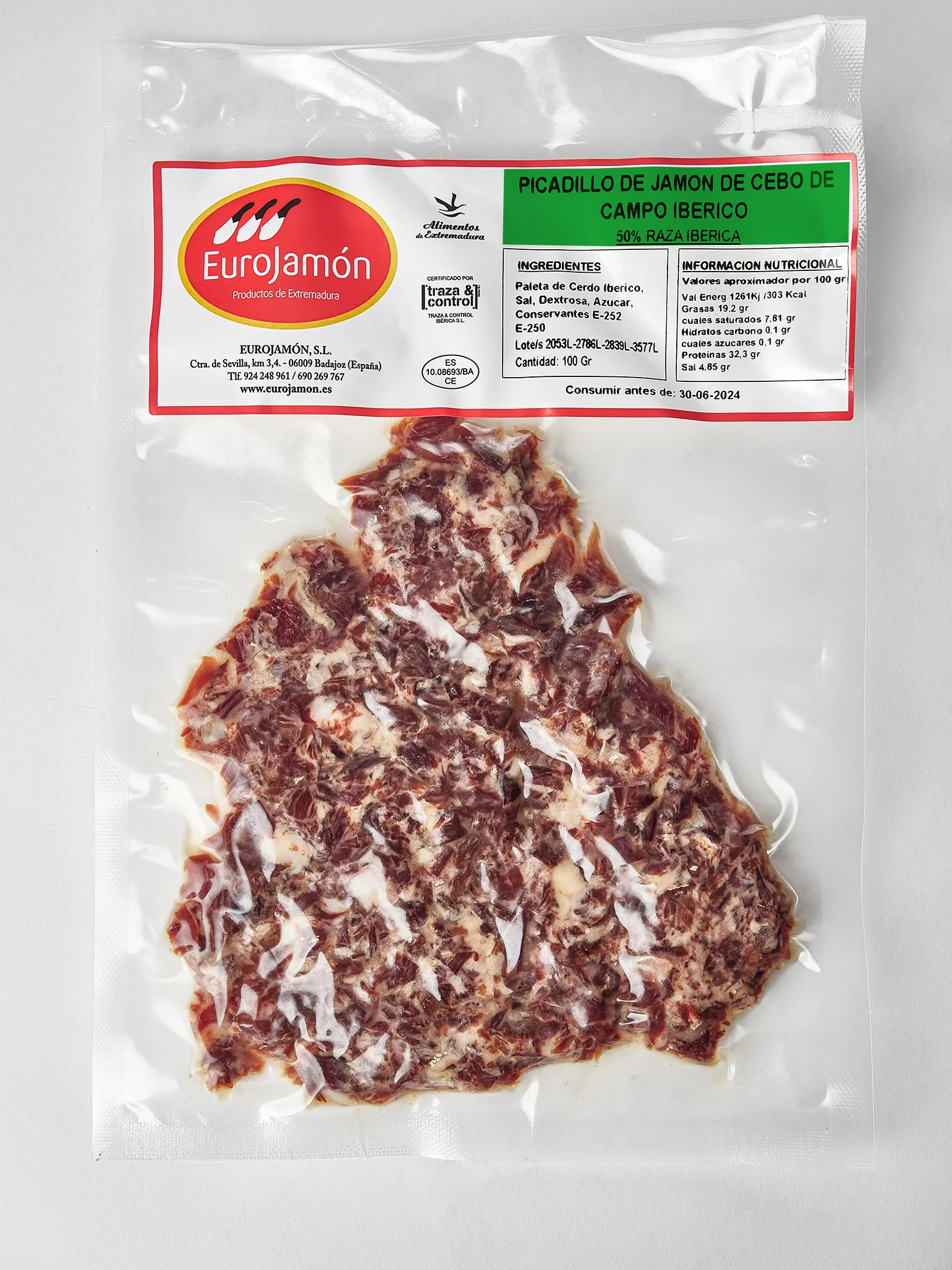 Picado de Jamón de Cebo de Campo Ibérico 50% R.I.