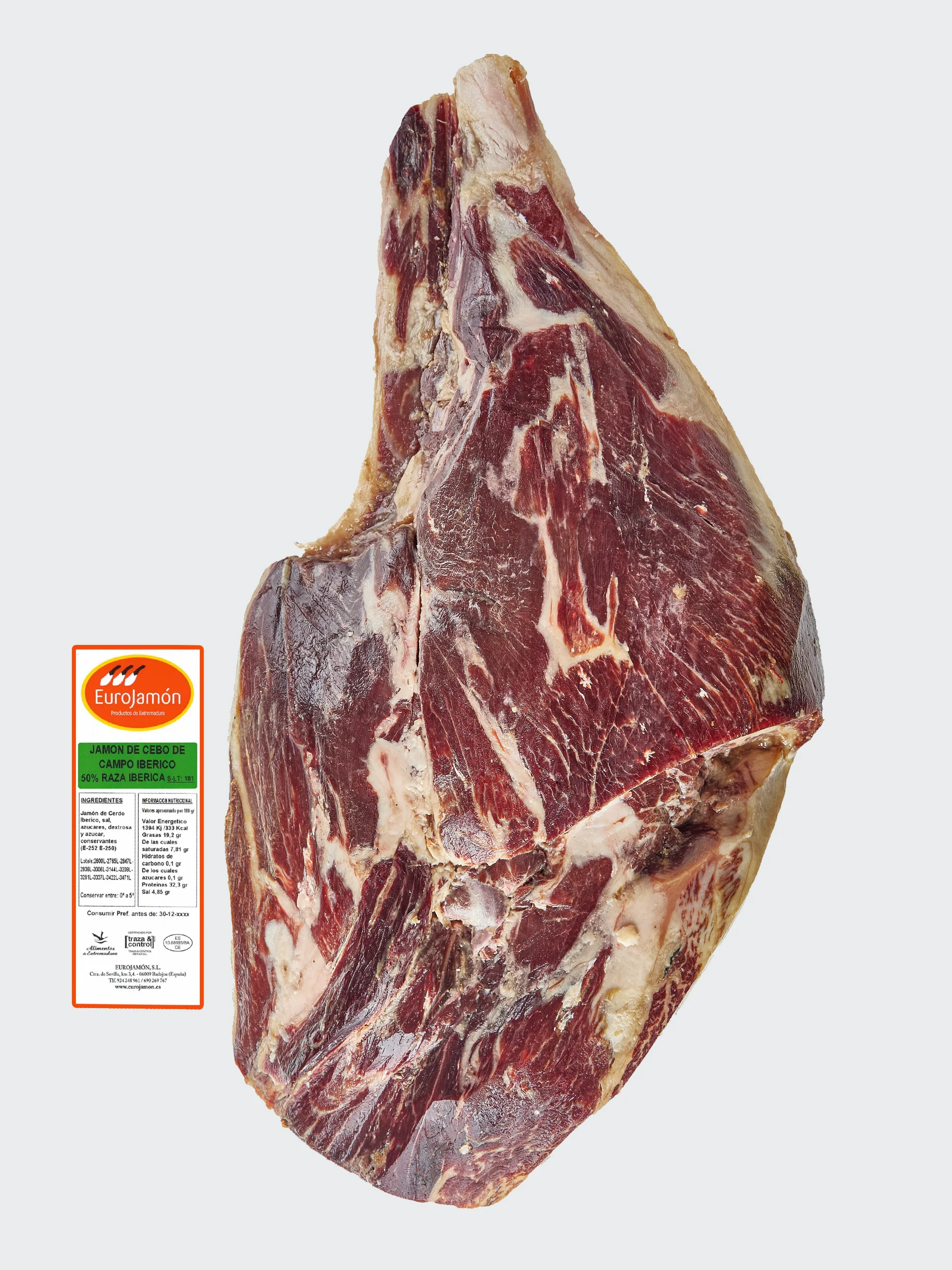 Jamón de Cebo de Campo Ibérico "Deshuesado" 50% R.I.