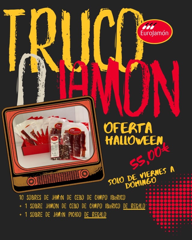 Jamón de Cebo de Campo Ibérico "Loncheado" (10 sobres) ¡OFERTA! Regalo 1 sobre de jamon y 1 sobre de picado