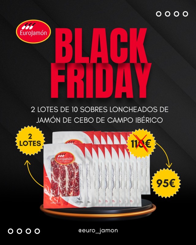 Jamón de Cebo de Campo Ibérico "Loncheado" (20 sobres) ¡OFERTA!